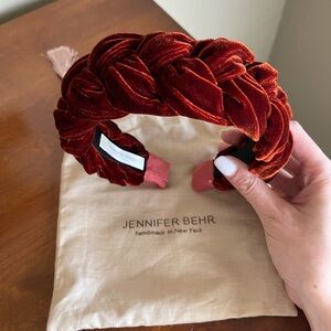 Like New Jennifer Behr Copper Velvet Braided Headband